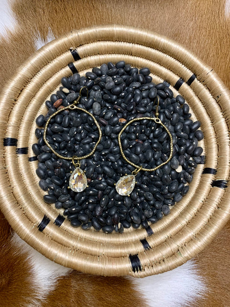 clear stone earrings